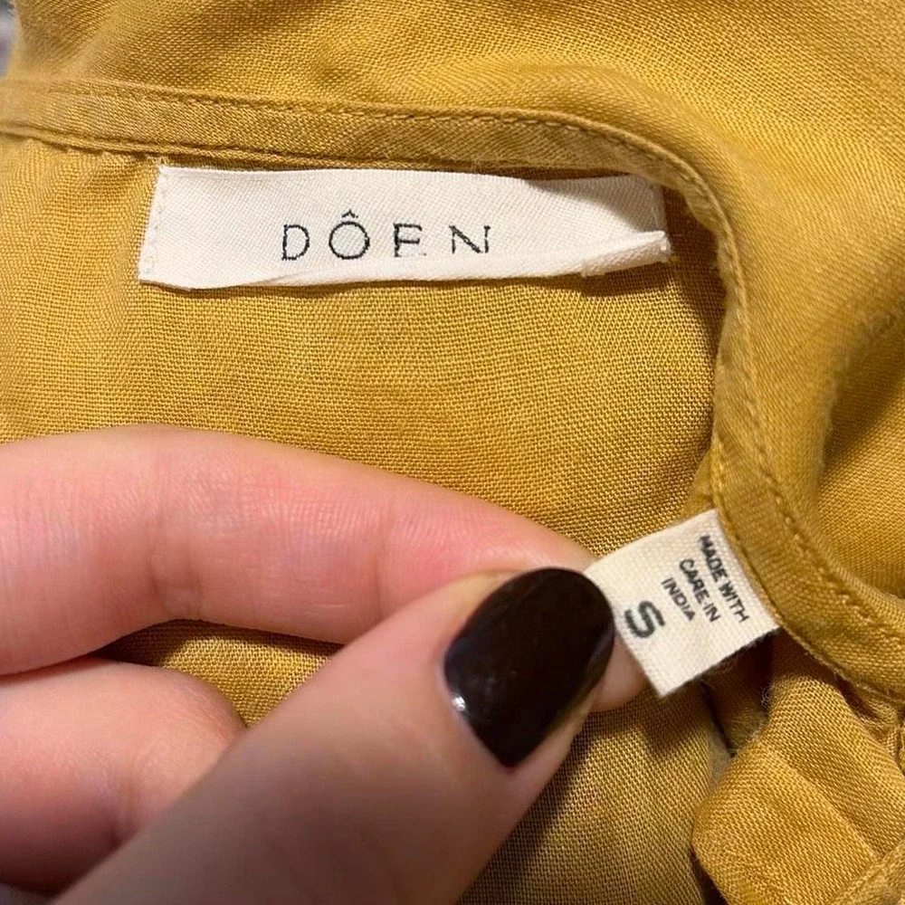 Doen Sparrow Top in Marigold. Size small